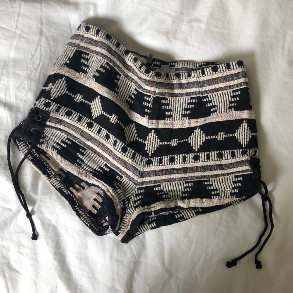 High-waisted, Aztec print shorts!